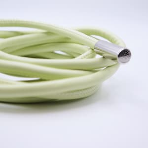 Tie-up Lime Green Cord belt in soft leather