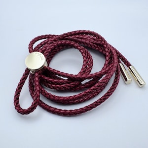 Tie-up Burgundy Braided Rope belt