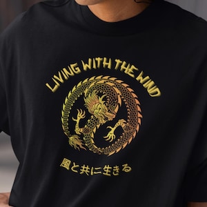 Artistic Dragon T-Shirt: East Asian Mythical Creature Design
