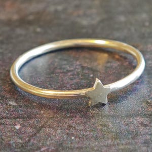 Tiny Sterling Silver Star Ring: Simple Handmade Dainty Jewellery