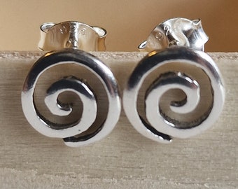 Sterling Silber Spiral Ohrstecker Griechisch Geometrische Schmuck Kleine Ohrringe Minimalist Swirl Ohrstecker Perfekte Kleine Elegante & Nette Ohrringe