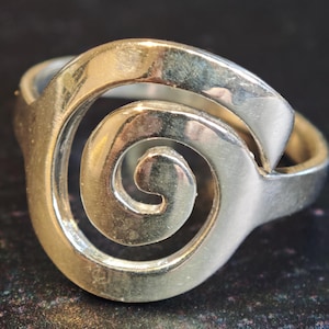 Handmade Sterling Silver Spiral Ring: Celtic Statement Jewelry image 1