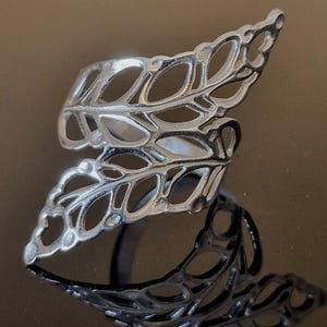 Sterling Silver Leaf Wrap Ring - Nature Inspired Jewelry
