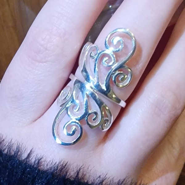 Silver Statement Ring Etsy UK