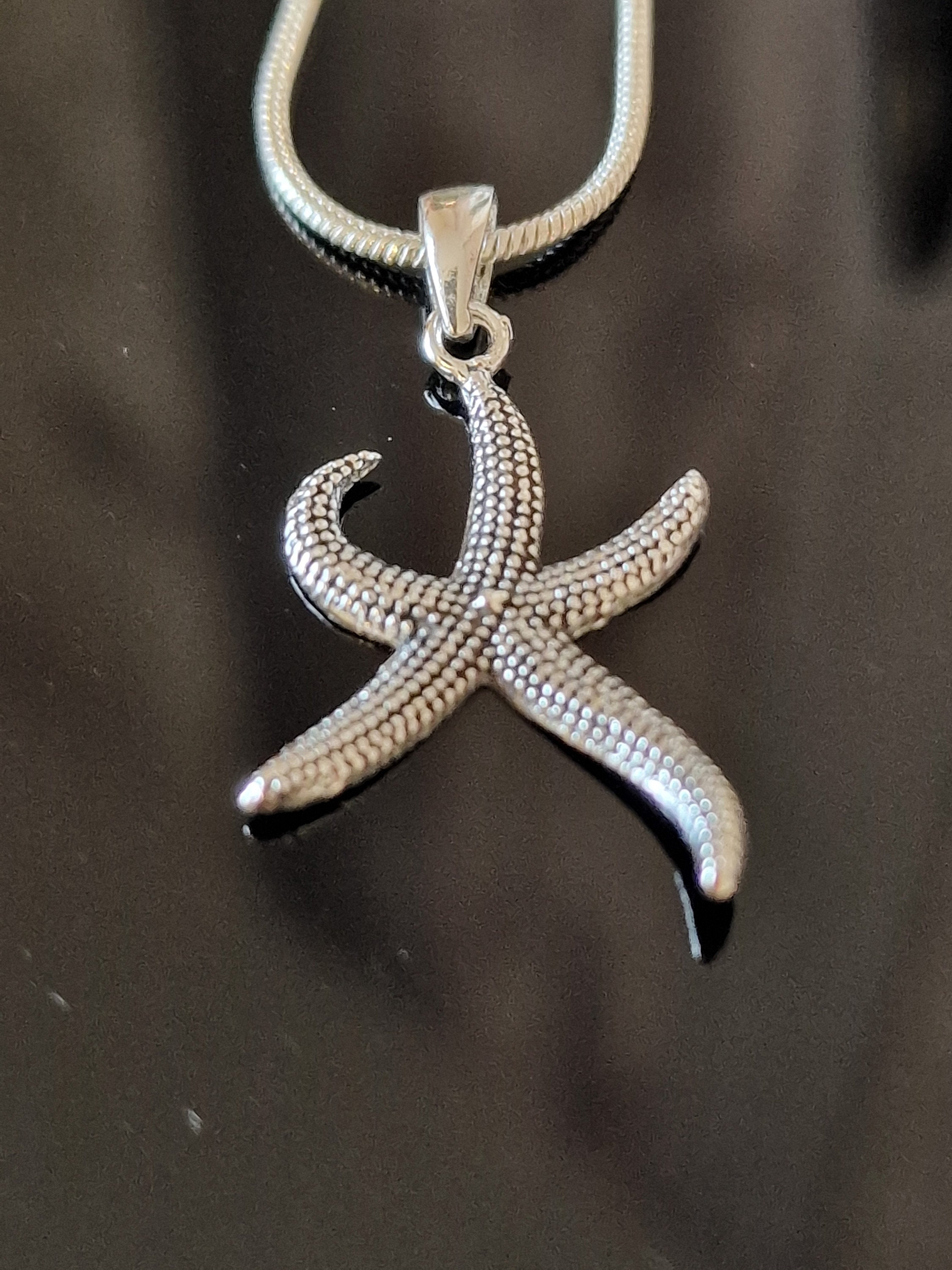 Alamea Sterling Silver CZ Starfish Pendant with Chain Necklace - 9231163 |  HSN