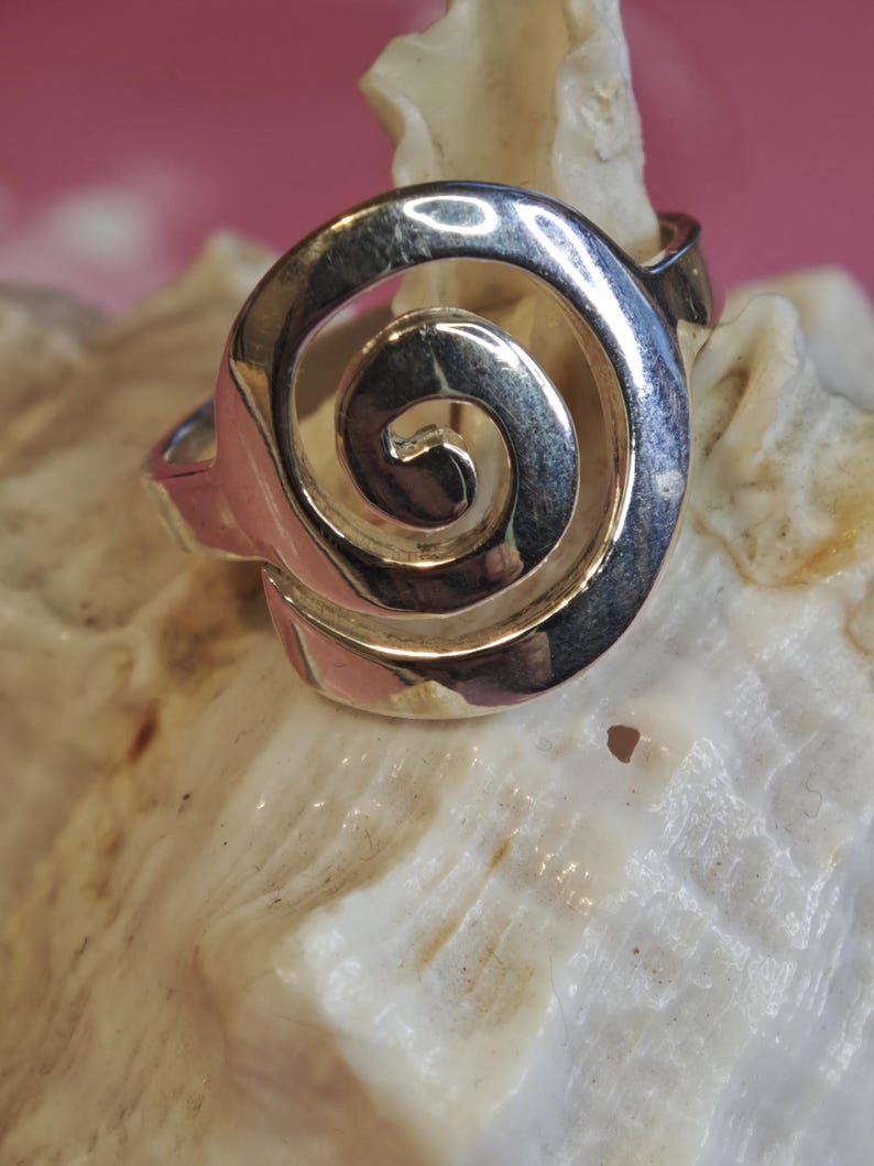 Handmade Sterling Silver Spiral Ring: Celtic Statement Jewelry image 14