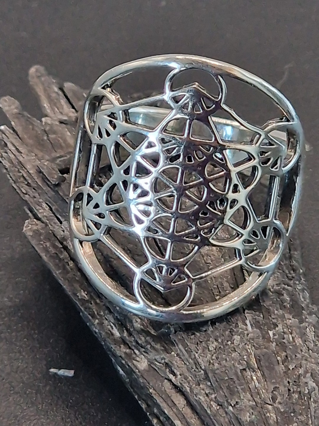 Men's Large Ring Kabbalah Tree of Life Sterling Silver 925 Etsy