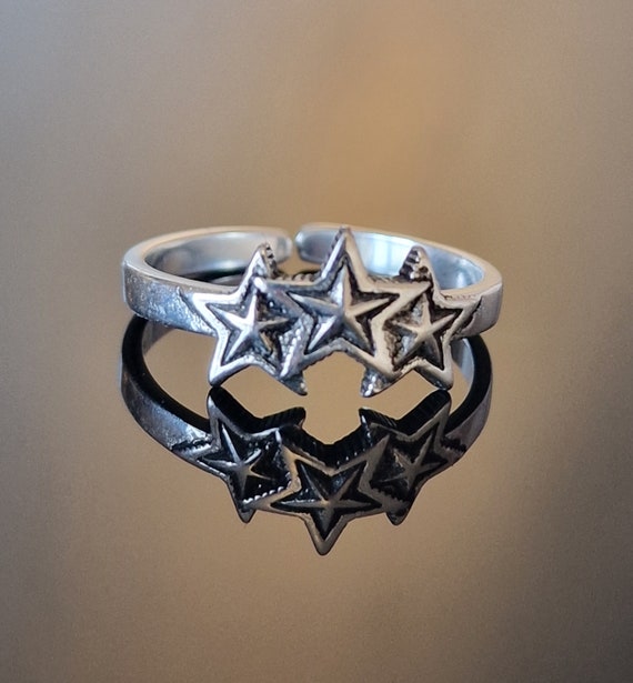 Silver Star Ring Adjustable Star Ring Gift for Her Sterling Silver Star Ring Minimalist Ring Dainty Ring Mother s Day Gift Celestial Jewelry Etsy