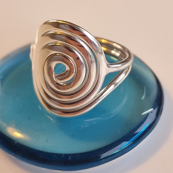 Silver Statement Ring For Women Spiral Ring Sterling Silver Rings  Swirl Ring Celtic Ring Infinity Ring Handmade Silver Ring Silver Rings