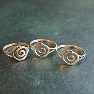 Sterling Silver Spiral Ring: Handmade Celtic Statement Jewelry image 6