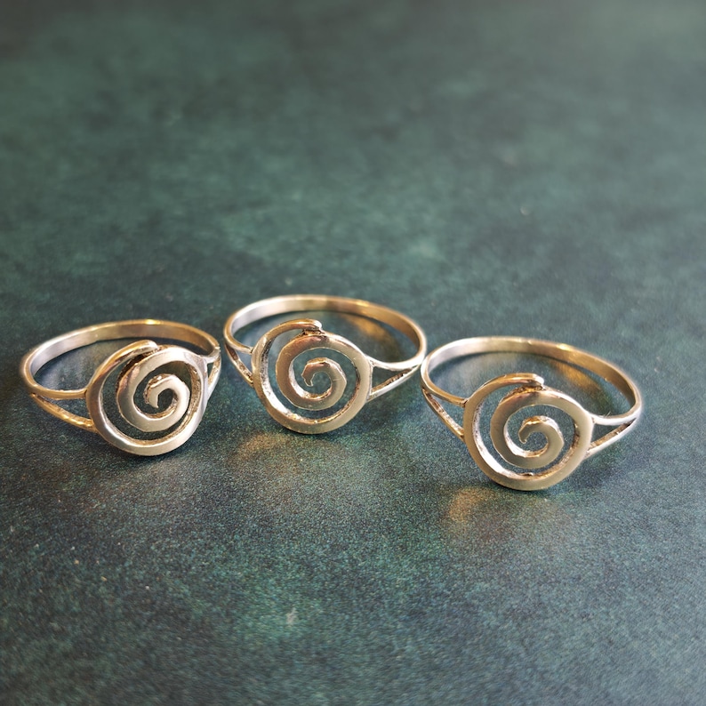 Sterling Silver Spiral Ring: Handmade Celtic Statement Jewelry image 6