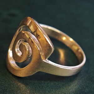 Handmade Sterling Silver Spiral Ring: Celtic Statement Jewelry image 13