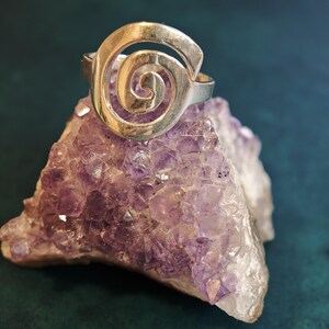Handmade Sterling Silver Spiral Ring: Celtic Statement Jewelry image 4