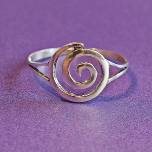Sterling Silver Spiral Ring: Handmade Celtic Statement Jewelry image 2
