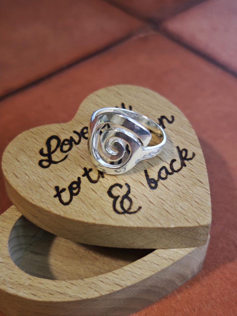 Handmade Sterling Silver Spiral Ring: Celtic Statement Jewelry image 6