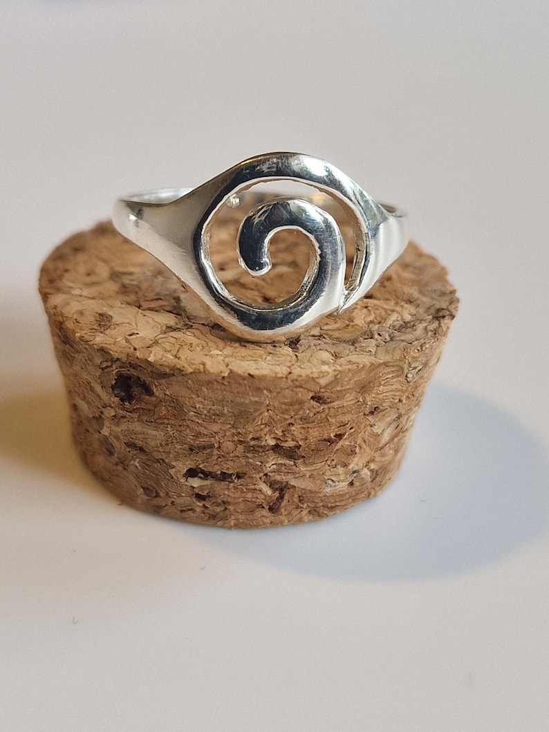 Sterling Silver Spiral Ring: Handmade Celtic Statement Jewelry image 3