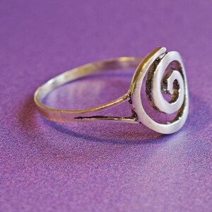 Sterling Silver Spiral Ring: Handmade Celtic Statement Jewelry image 7