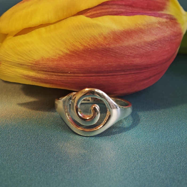 Sterling Silver Spiral Ring: Handmade Celtic Statement Jewelry image 10
