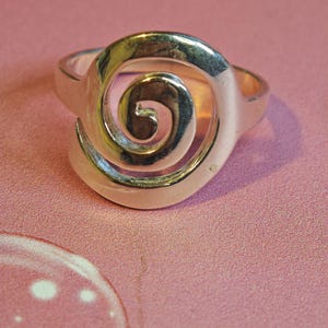 Handmade Sterling Silver Spiral Ring: Celtic Statement Jewelry image 11