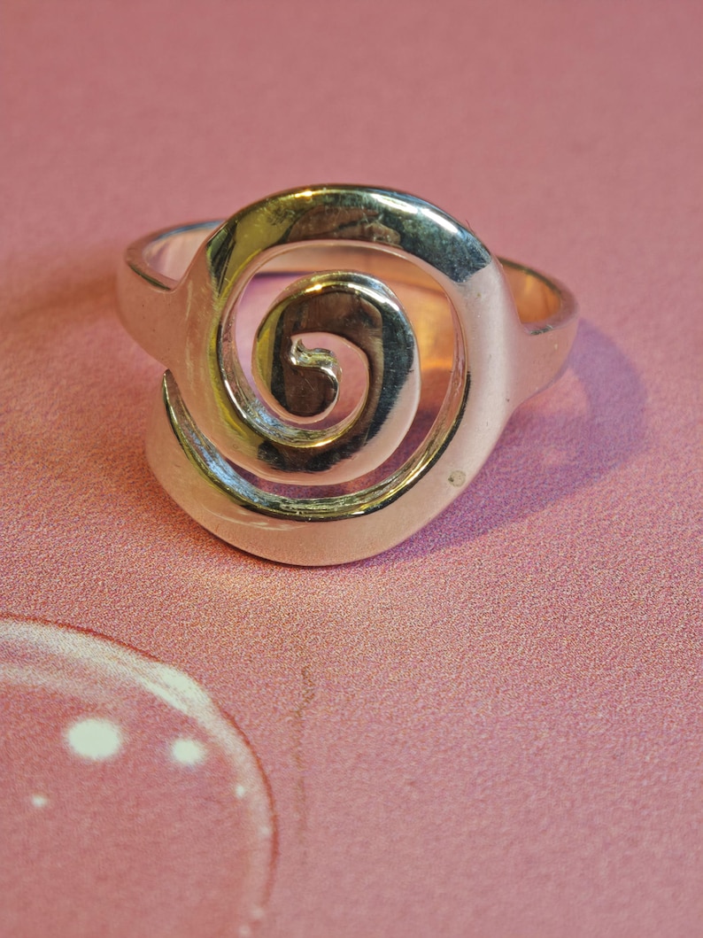 Handmade Sterling Silver Spiral Ring: Celtic Statement Jewelry image 11