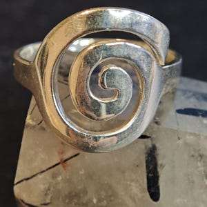 Handmade Sterling Silver Spiral Ring: Celtic Statement Jewelry image 10