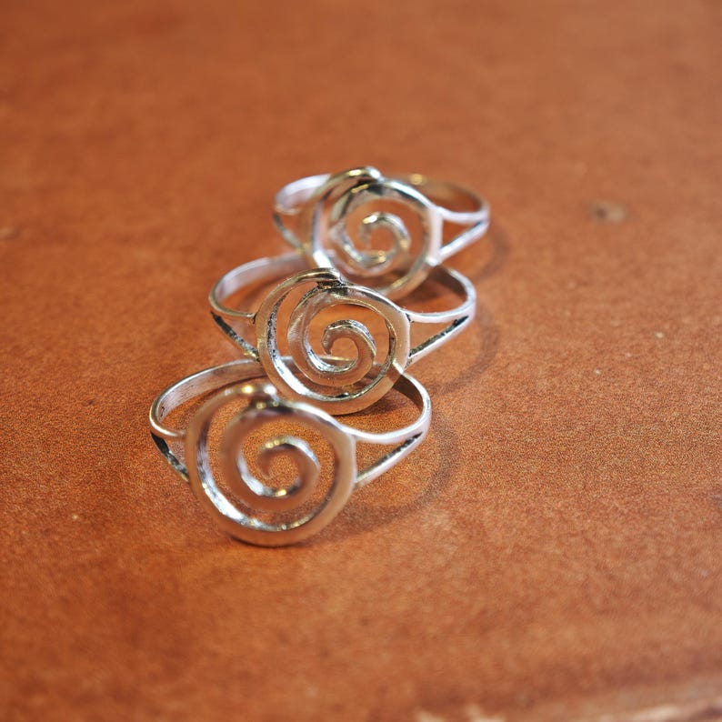Sterling Silver Spiral Ring: Handmade Celtic Statement Jewelry image 4