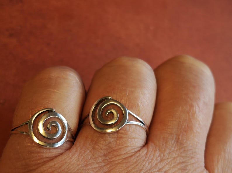 Sterling Silver Spiral Ring: Handmade Celtic Statement Jewelry image 15