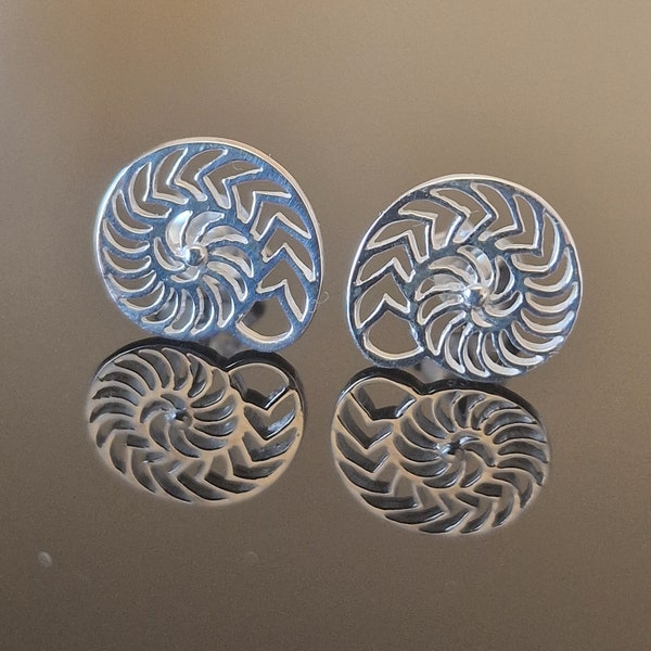 Silber Nautilus Ohrstecker Muschel Ohrringe Geschenk Für Sie Geburtstag Geschenk Handgemachte Sterling Silber Einzigartiges Geschenk Niedliche Ohrstecker Boho Geschenk Einfach Zierlich