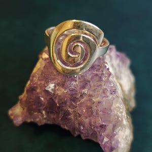 Handmade Sterling Silver Spiral Ring: Celtic Statement Jewelry image 12