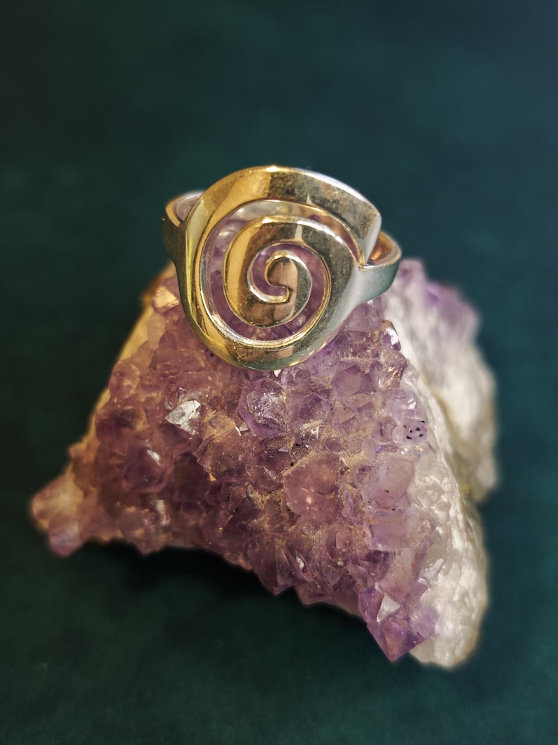 Handmade Sterling Silver Spiral Ring: Celtic Statement Jewelry image 12