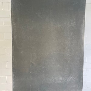 Hand-painted dark gray canvas backdrop. 204cm x 144cm. Gray patina background cloth.