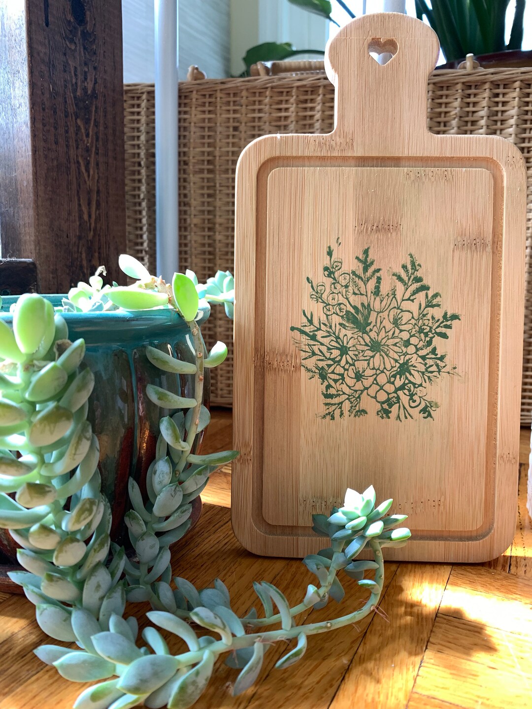 Small Wooden Kitchen Charcuterie Board Decor With Handcrafted Olive ...