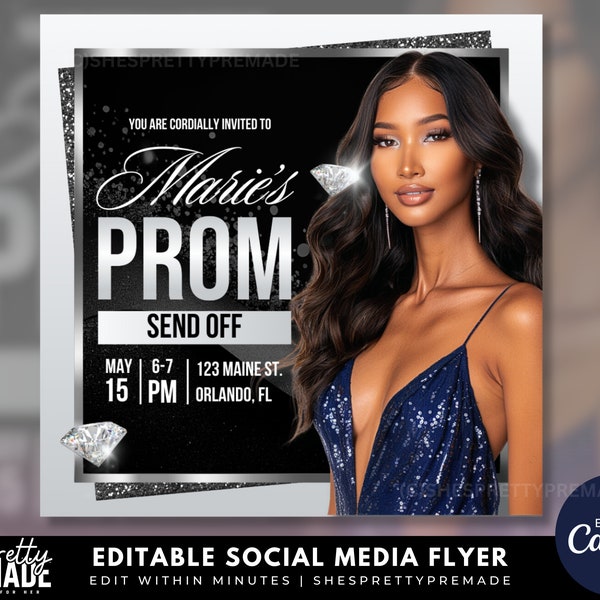 Prom Send Off Flyer, Prom Send Off Invitation, Prom Invitation, Prom Flyer, Prom Event Flyer, Prom Season Flyer, Prom Flyers