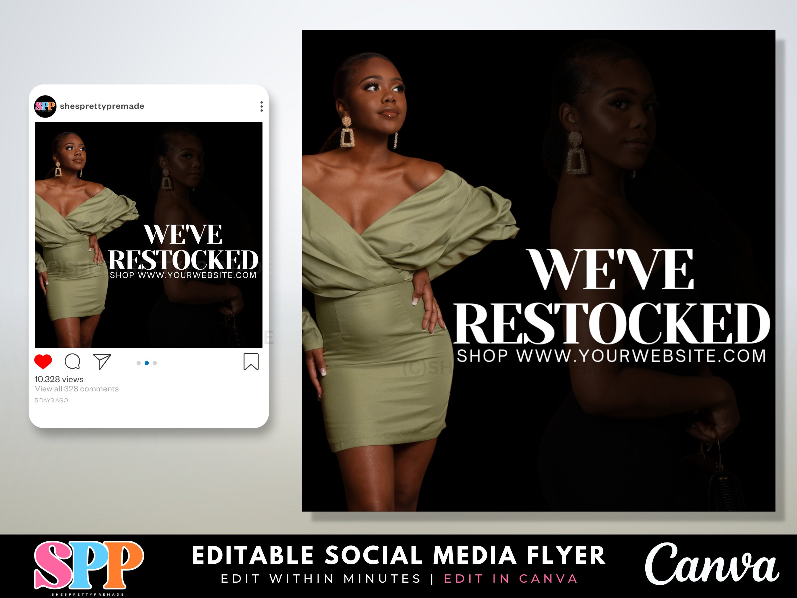 We've Restocked Flyer Restock Flyer Boutique Flyer New Etsy