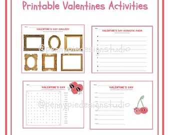 Actividades de San Valentín para niños, Sopa de letras de San Valentín, Páginas imprimibles de San Valentín, Actividad para el aula