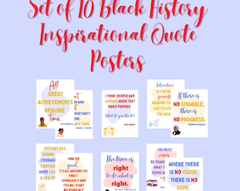 Carteles del mes de la historia afroamericana, tablón de anuncios de la historia afroamericana, decoración del aula, material imprimible para el aula,