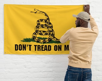 Gadsden Flag Banner / Non calpestarmi bandiera / Materiali di alta qualità - Italia