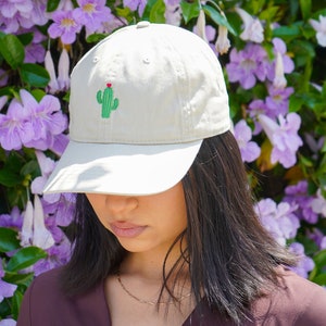 Organic Cactus Hat, Ecofriendly Hat, Saguaro Cactus, Every Day Wear Hat, Adjustable Cotton Baseball Cap for Men, Women, Outdoor