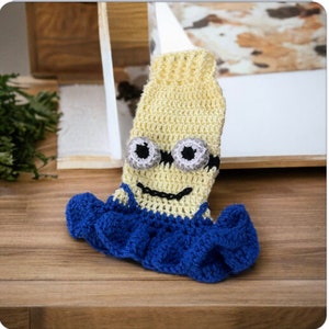 Crochet Minion Dog Costume: Handmade Halloween Pet Sweater