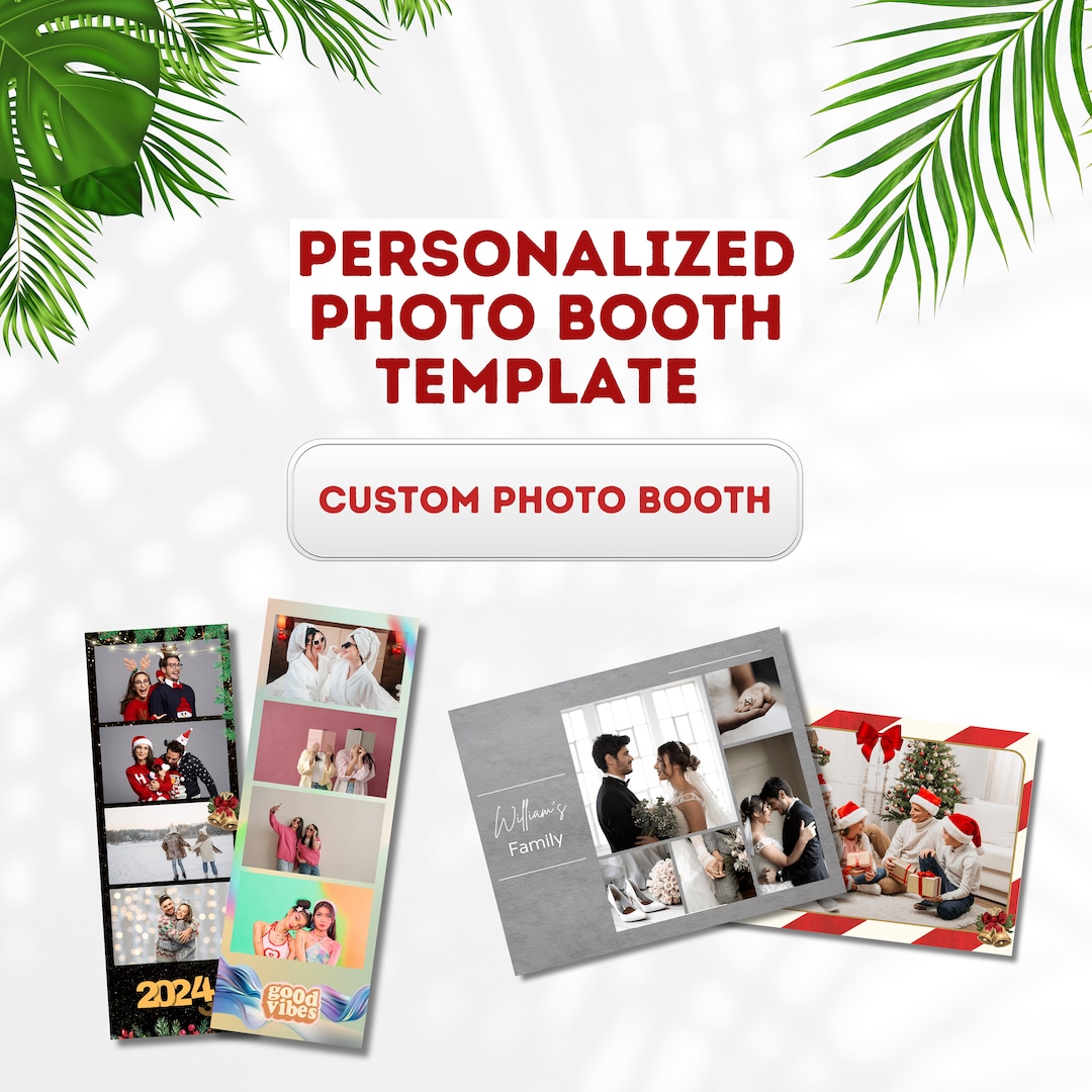 Custom Photo Booth Template Design, Personalized Digital Photobooth ...