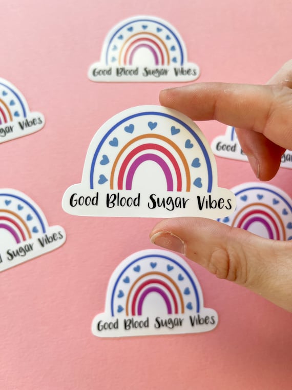 Good Blood Sugar Vibes Die Cut Sticker Waterproof Vinyl Sticker Laptop Cute Sticker  Awareness Sticker Medical Sticker Diabetic Insulin
