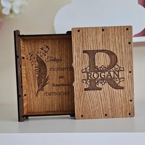 Personalised Wooden Slider Memory Book/ Wooden Slider Book for Your Precious Memories