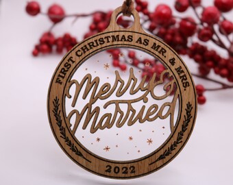 First Christmas Husband and Wife Tree Decoration - Etsy UK