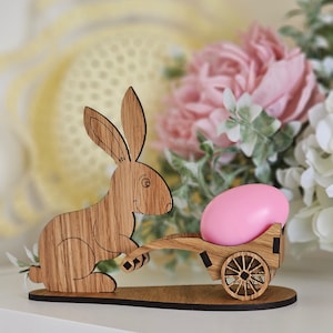 Easter Bunny egg holder / Wooden Easter table  decor / Easter egg stand