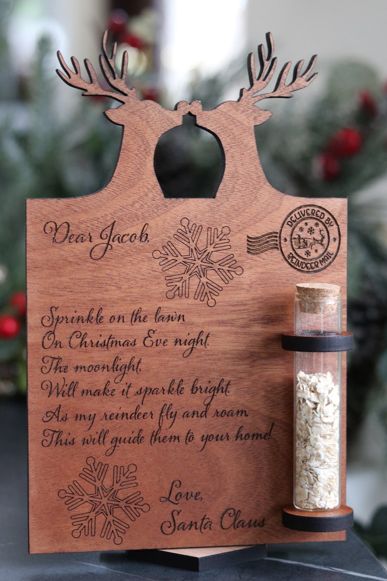 Reindeer food/ Letter from the North Pole/ Letter from Santa/ Personalised childrens gift image 1