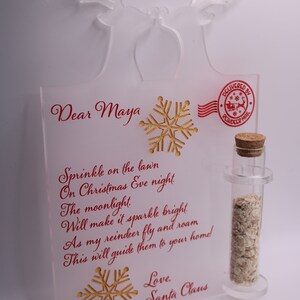 Reindeer food/ Letter from the North Pole/ Letter from Santa/ Personalised childrens gift image 7