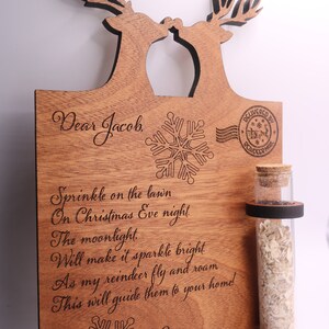 Reindeer food/ Letter from the North Pole/ Letter from Santa/ Personalised childrens gift Red Mahogany