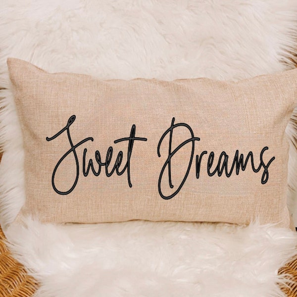 Sweet Dreams Pillow | Throw Pillow | Lumbar Pillow Cover | Reversible pillow | Decorative Pillow | Farmhouse Decor | Custom Decor |