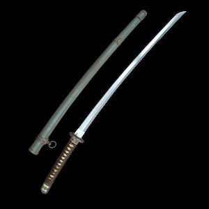 Authentic WWII Japanese Katana Yoshi Michi Signed Samurai Sword with Yasuki Steel Blade