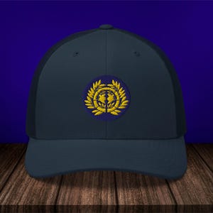 Date Clan Crest Embroidered Trucker Cap, Samurai Cap, Gift For Samurai Enthusiasts